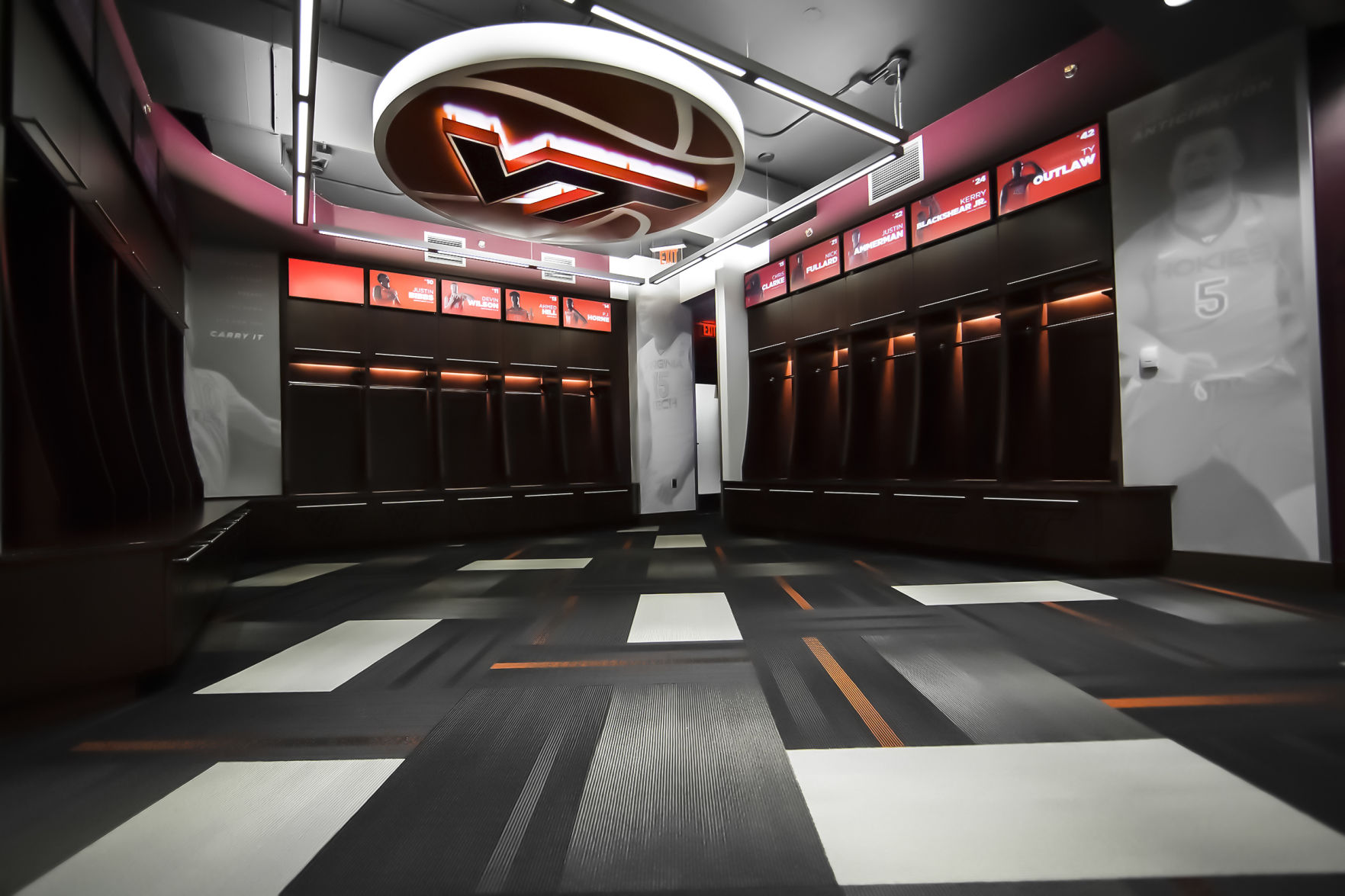 Virginia Tech men's basketball locker rooms